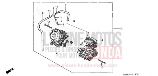 CARBURATEUR (ENS.) VT750C2Y de 2000